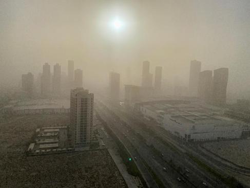 توفان ریزگرد در شهر منامه بحرین/ عکس