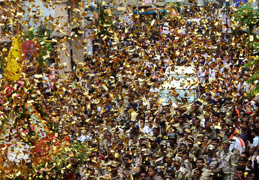 جشنواره هندوها در شهر احمدآباد هند
